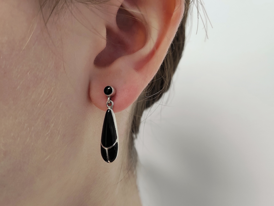 Boucles d'oreille Onyx