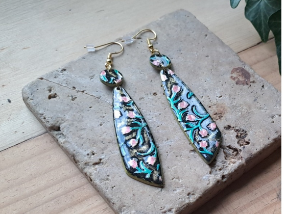 Paire de boucles d'oreilles longues Liberty