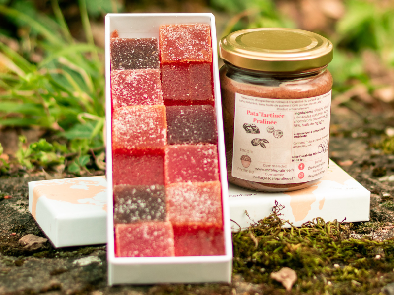 Colis gourmand de 12 pâtes de fruit + 1 pâte à tartiner artisanale