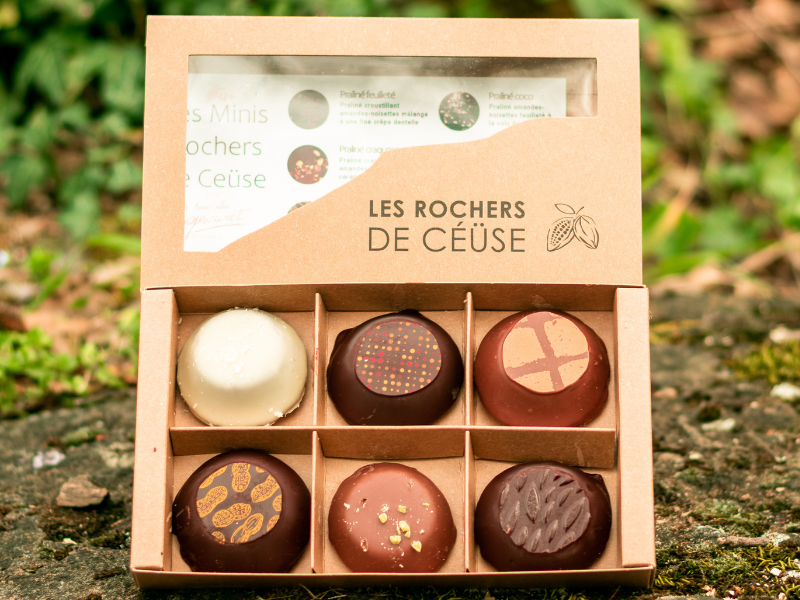 Coffret chocolaté de 6 mini Rochers de Ceüse