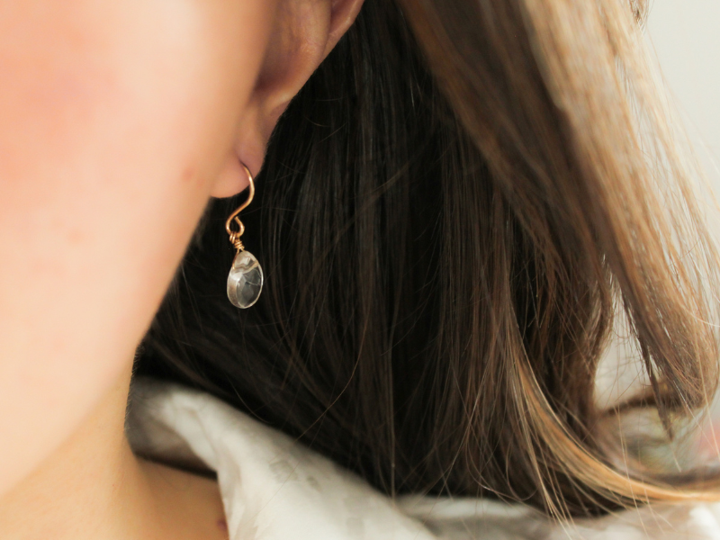 Boucles d'oreilles Cristal de roche