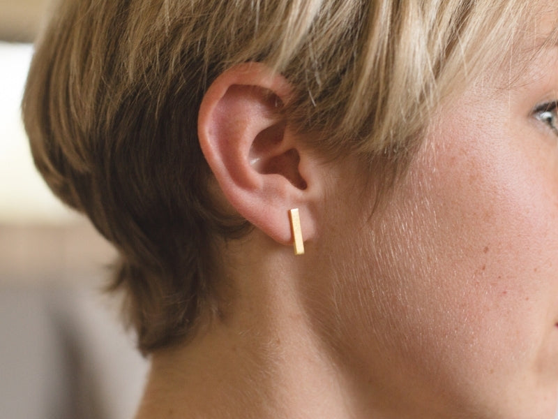 Boucle d'oreilles rectangle