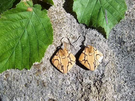 Boucles d'oreilles en bois