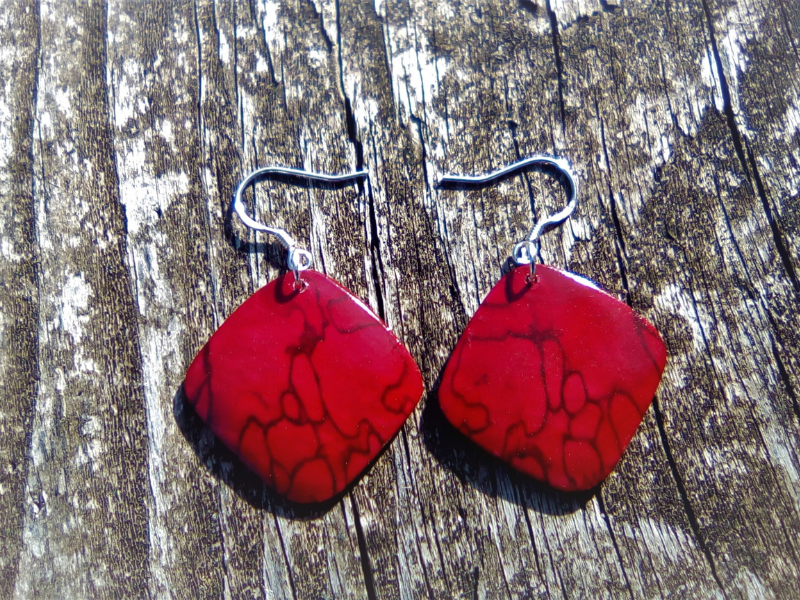 Boucles d'oreilles en bois