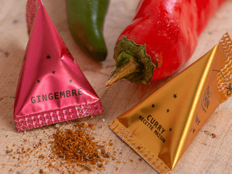 Assortiment de 40 berlingots d'épices