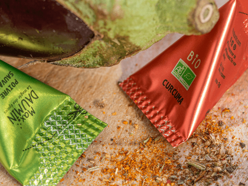 Assortiment de 40 berlingots d'épices