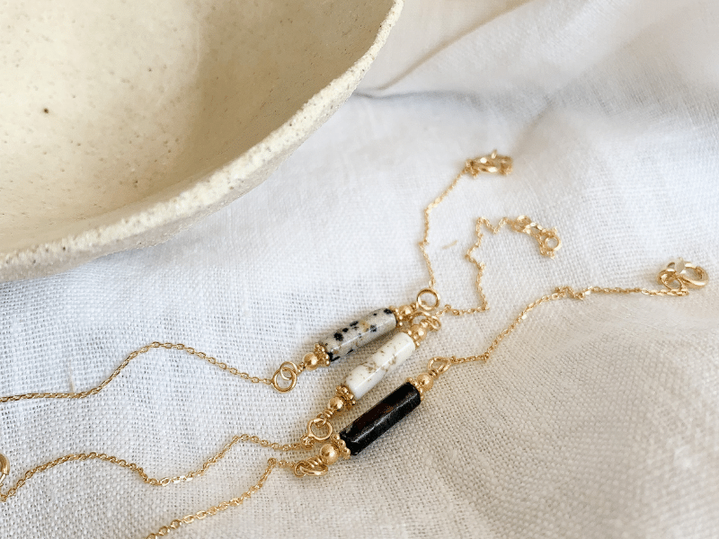 Boucles d'oreilles ou Bracelet en pierres fines