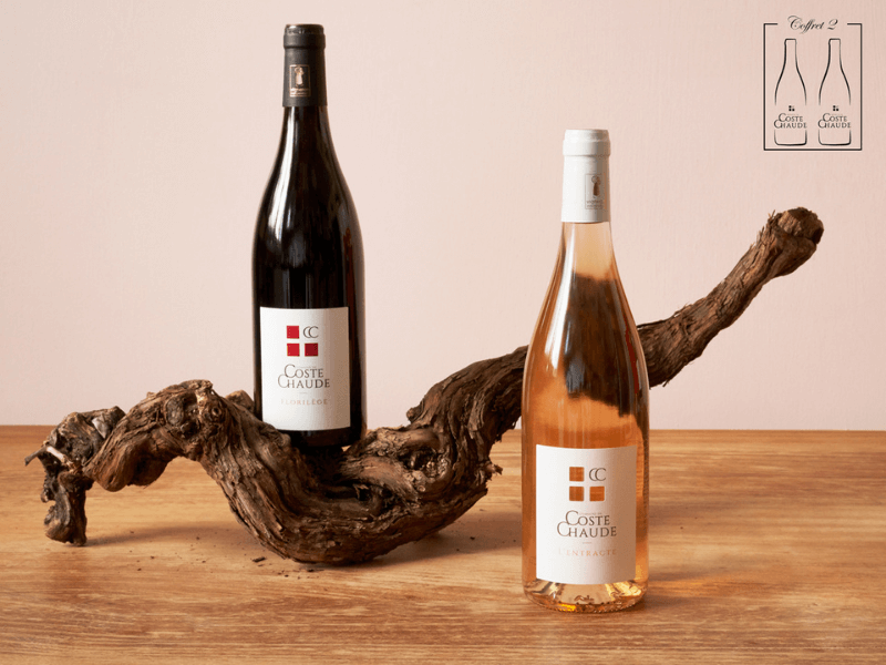 Coffret vin du Rhône BIO 2 bouteilles rouge AOC Côtes du Rhône