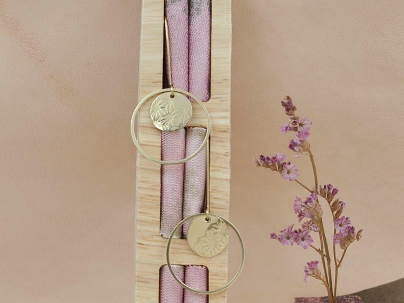 Boucles grenade empreinte