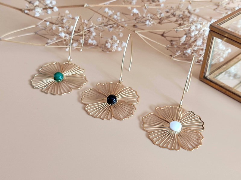 Boucles d'oreilles fleurs La Naturelle