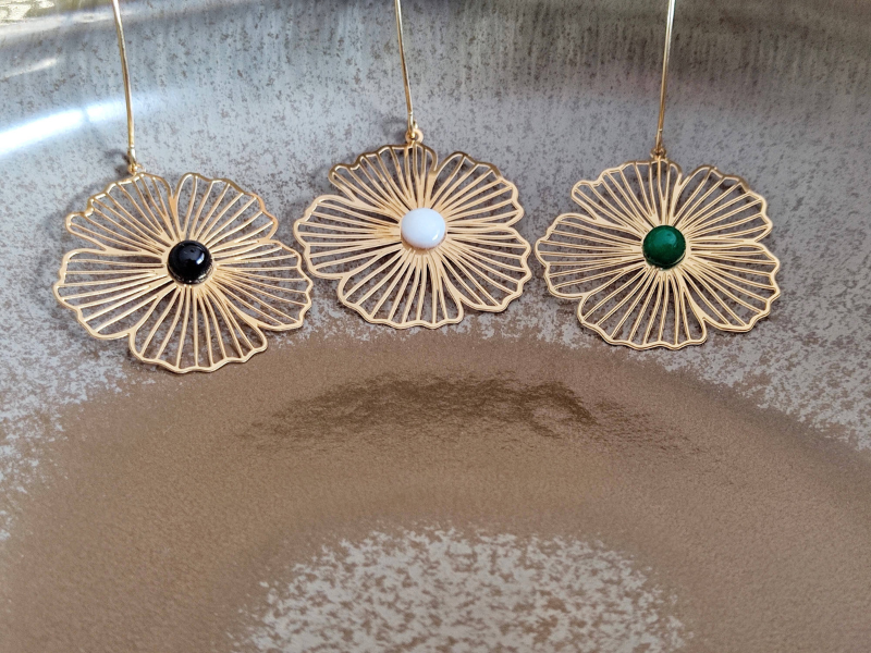 Boucles d'oreilles fleurs La Naturelle