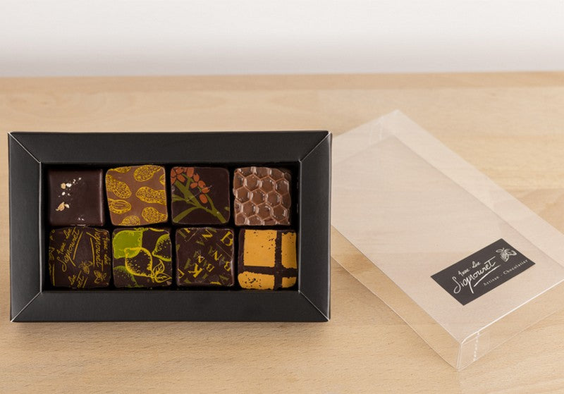Coffret chocolaté Réglette 8 chocolats et 6 mini Rochers de Ceüse